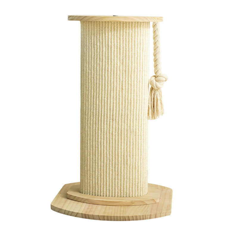 Cat Scratching Post, Cat Scratcher, 4-in-1 Premium Sisal Scratching Pad and Paper Rope Scratching Post with Interactive Track Toys and Dangling Plush Ball for Indoor Cats