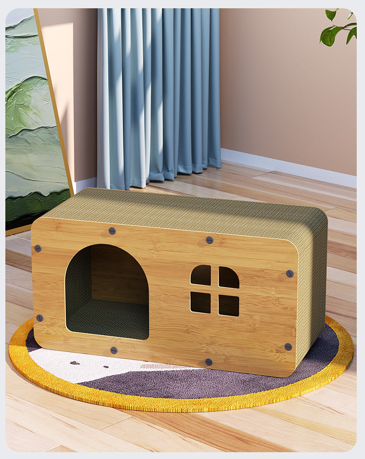 Cat Scratching Board Wear-Resistant Four Seasons Universal Claw Grinding Cardboard Box House