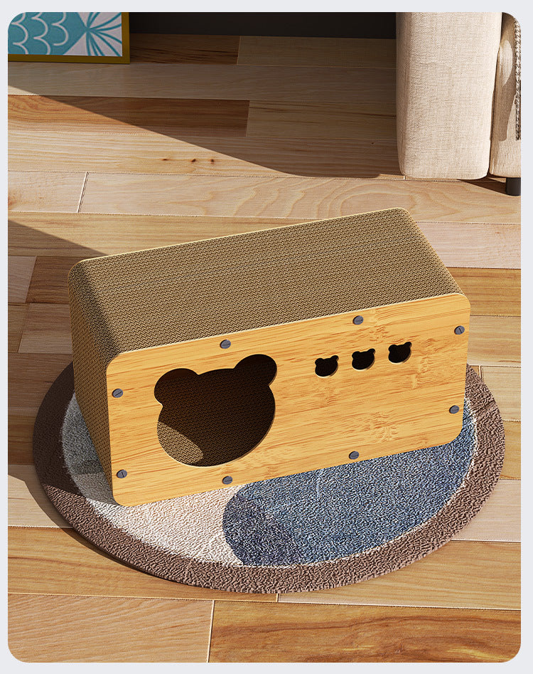 Cat Scratching Board Wear-Resistant Four Seasons Universal Claw Grinding Cardboard Box House