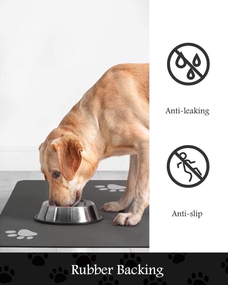 Dog Mat for Food and Water Bowl-No Stains Quick Dry Dog Water Dispenser Mat