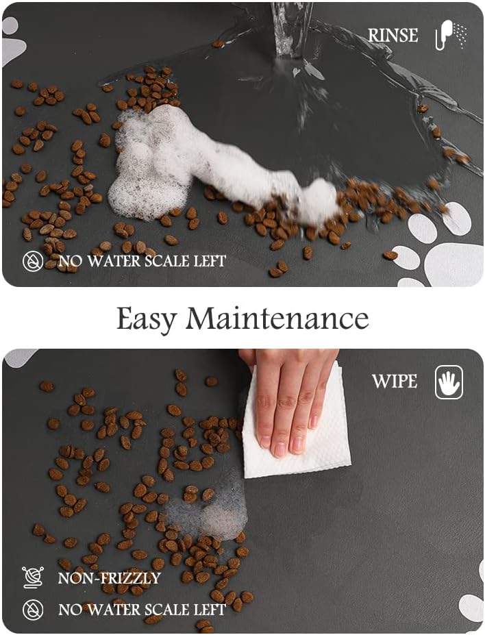 Dog Mat for Food and Water Bowl-No Stains Quick Dry Dog Water Dispenser Mat