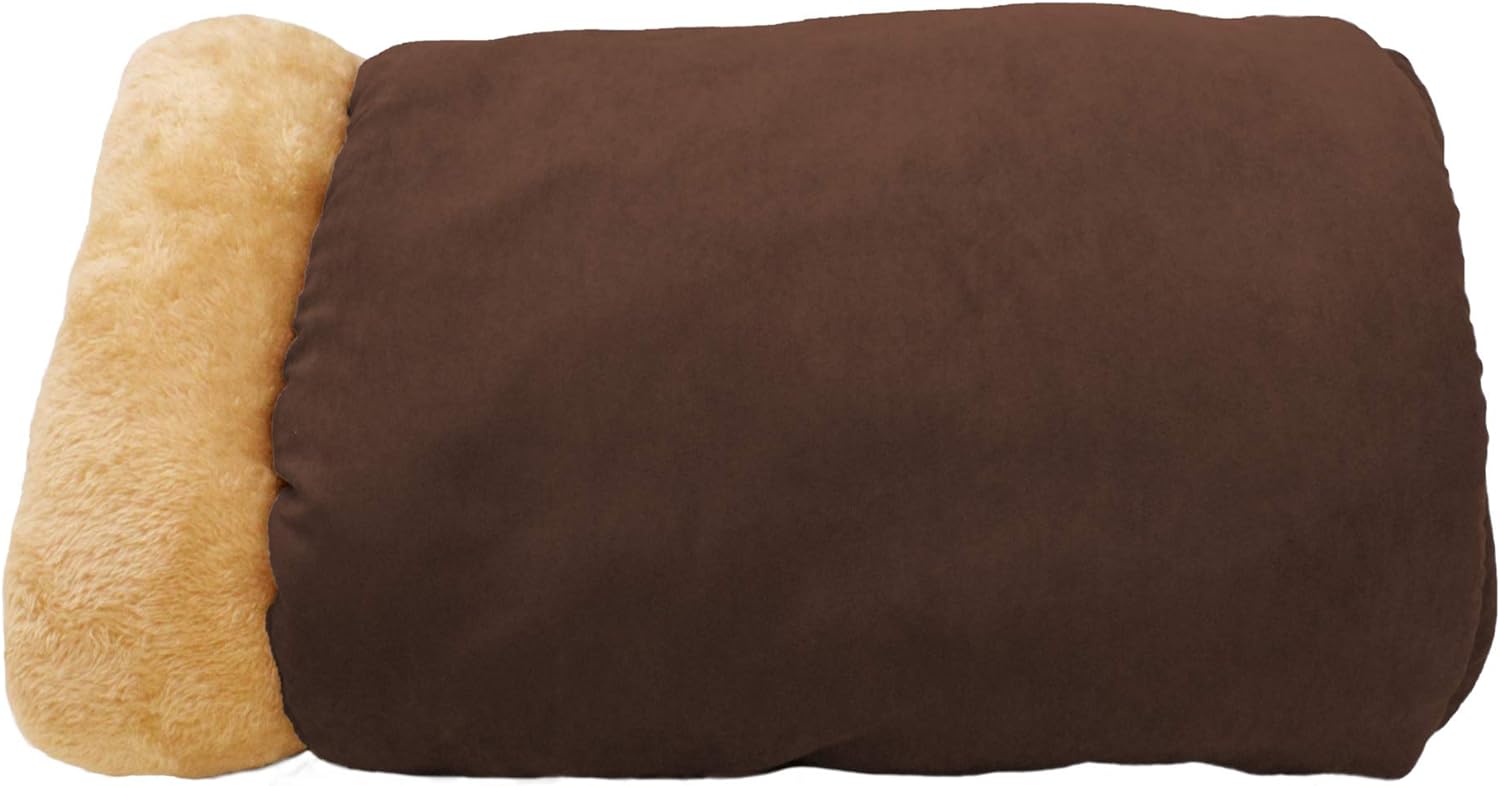 4 in 1 Self Warming Burrow Cat Bed, Pet Hideway Sleeping Cuddle Cave (Brown)