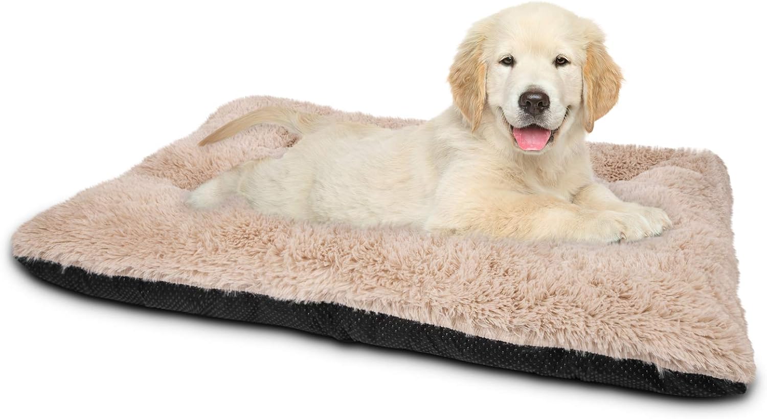 Large Dog Bed Crate Pad, Washable Dog Beds Fluffy Soft Kennel Pad Pet Sleeping