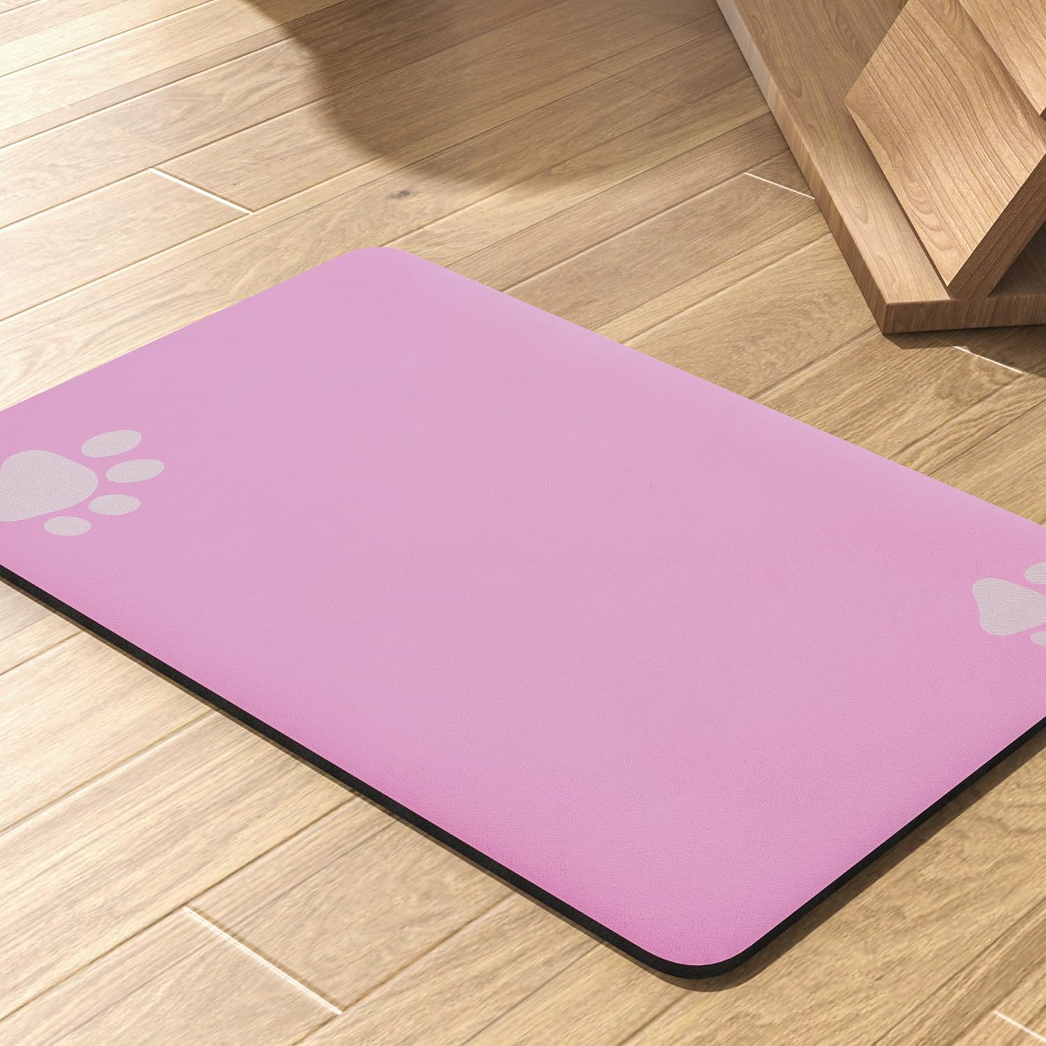 Dog Mat for Food and Water Bowl-No Stains Quick Dry Dog Water Dispenser Mat