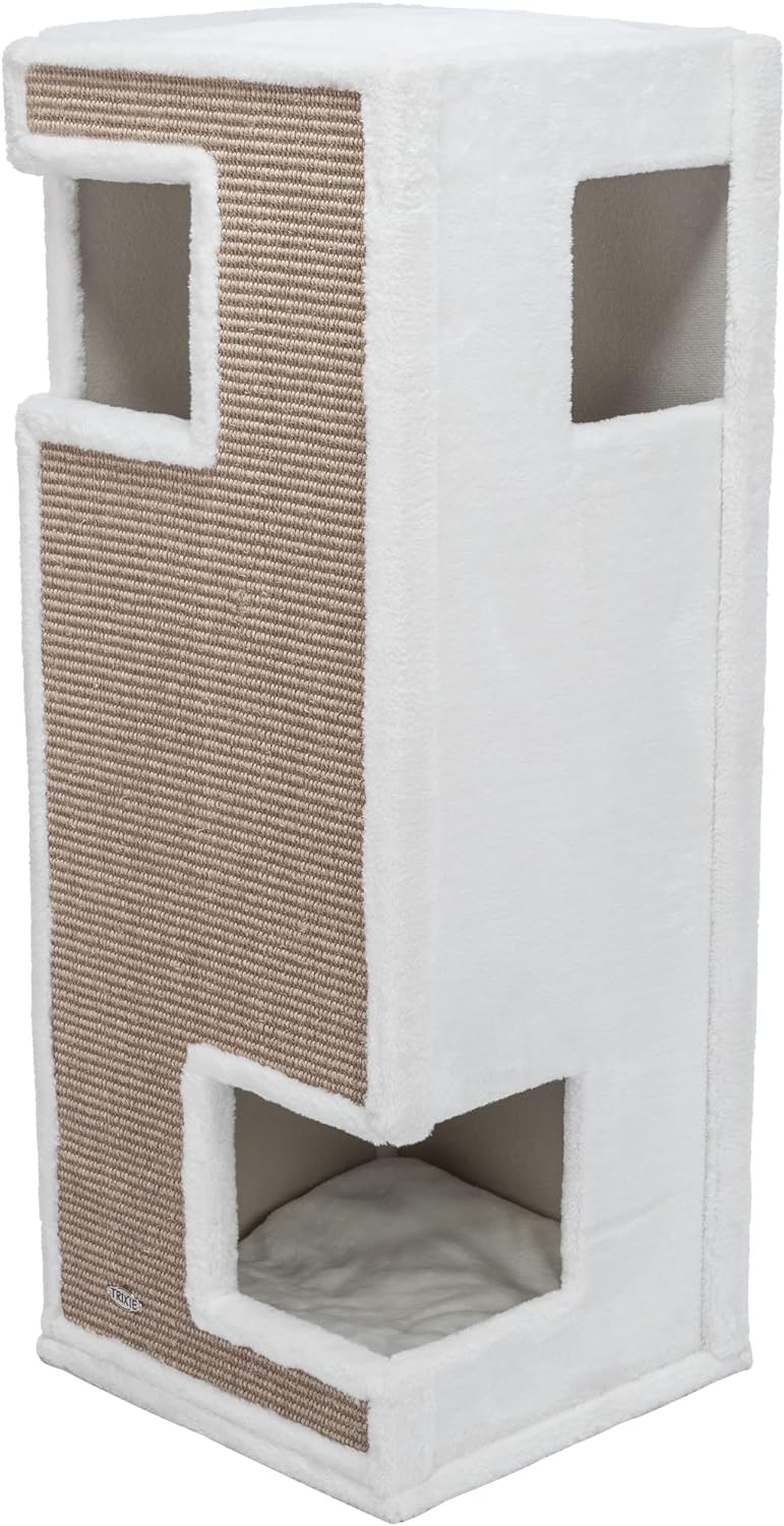 Cat Condo | 2-Story Condo Tower | Scratching Surface | Foldable for Easy Storage | Gray