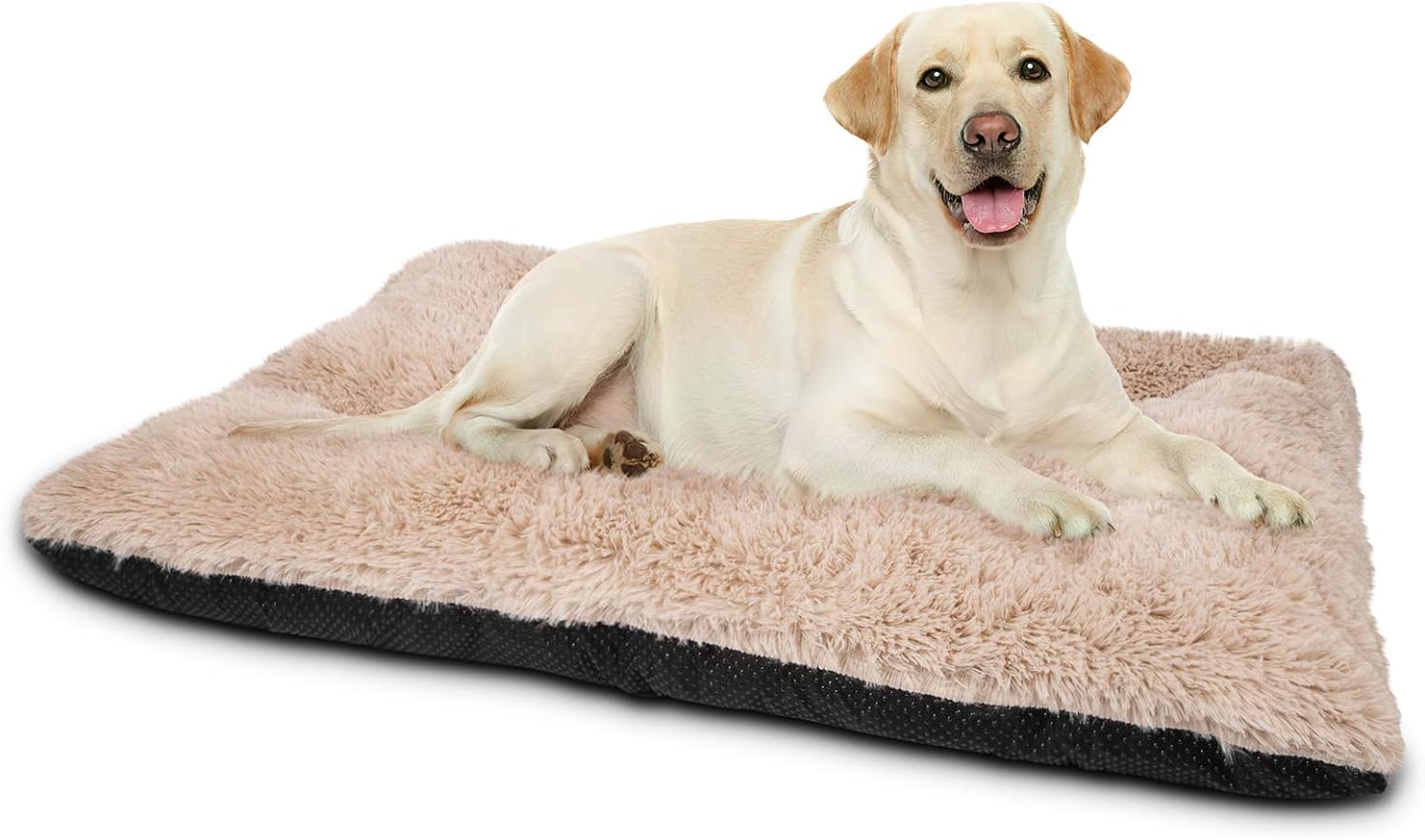 Large Dog Bed Crate Pad, Washable Dog Beds Fluffy Soft Kennel Pad Pet Sleeping