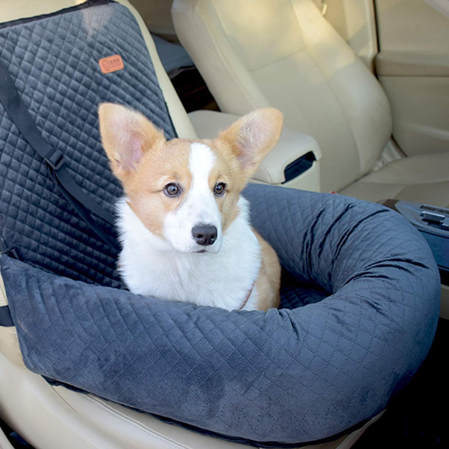 Dog Car Seat for Small Dogs Or Cats, Detachable Non-Slip Dog Travel Car Carrier Bed with Clip-On Safety Leash and Removable Washable Cover