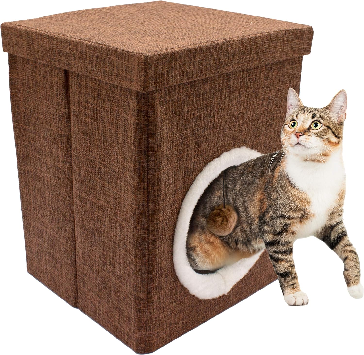 Pet Supply 2 Level Cat House - Modern Cat Condo & Kitten Bed