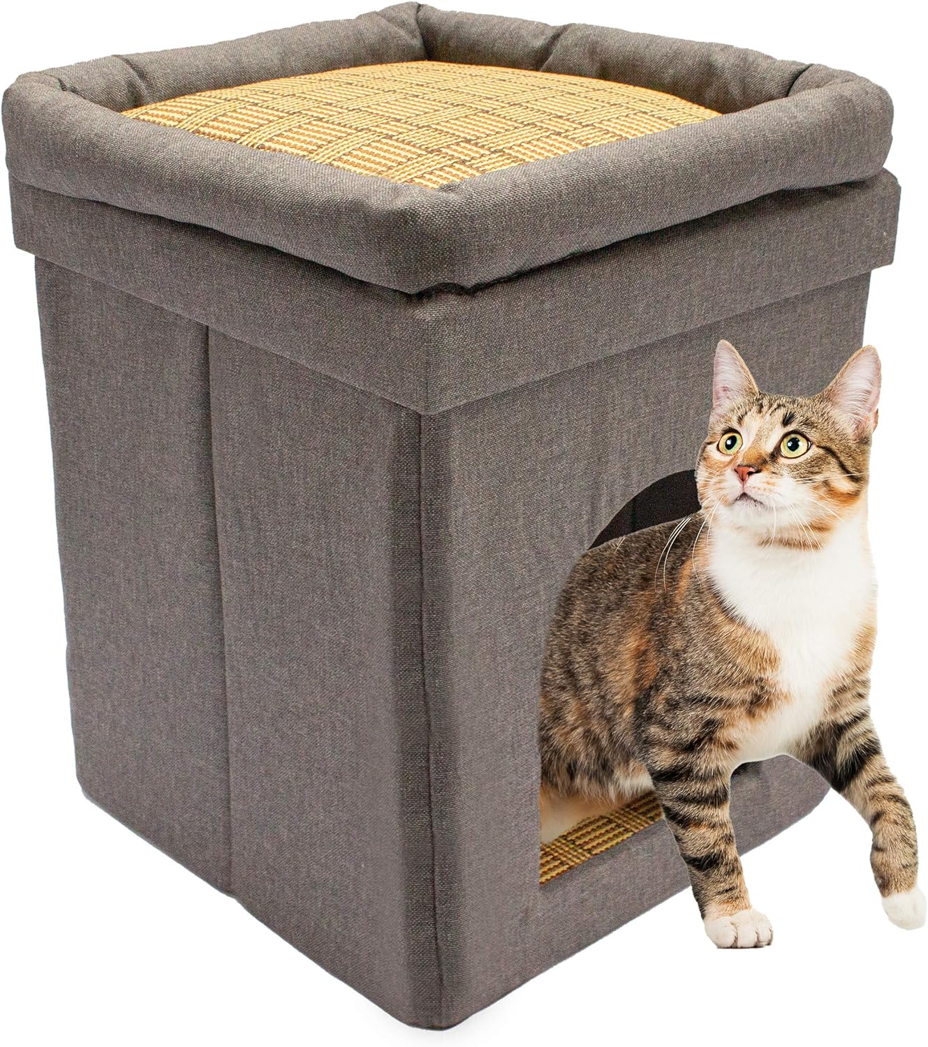 Pet Supply 2 Level Cat House - Modern Cat Condo & Kitten Bed