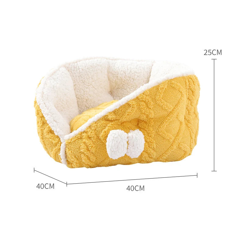 Cat nest bed Plush patterns dog bed cats small cute luxury dog pet bed nest washable dog bedding