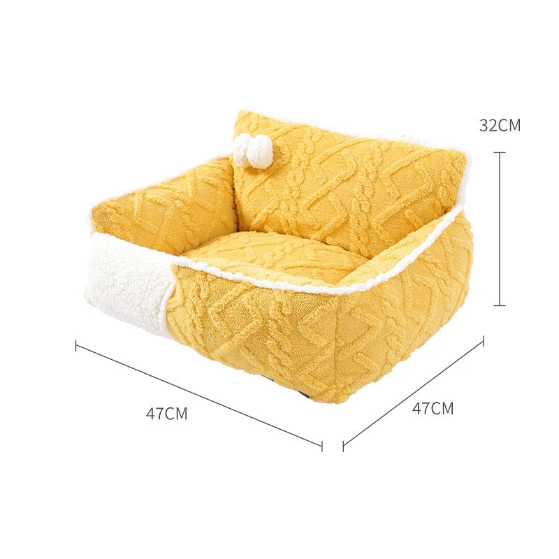 Cat nest bed Plush patterns dog bed cats small cute luxury dog pet bed nest washable dog bedding